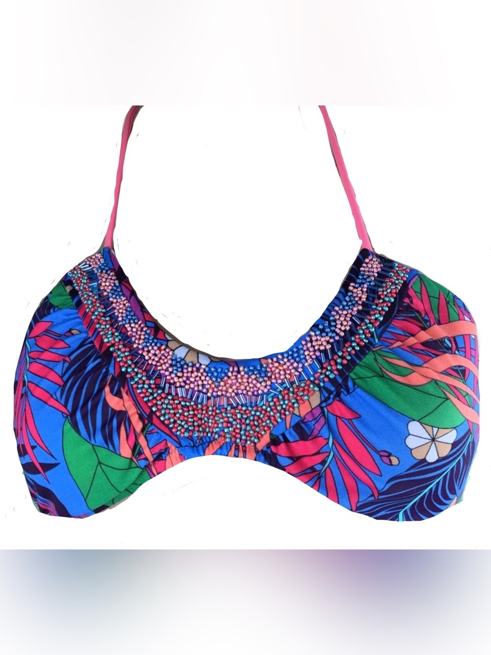Victoria’s Secret Tropical Beaded Bikini Swim Top